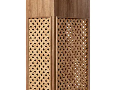 Florence rattan wall lantern FV2  3D model