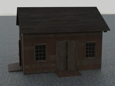 Forest meadow 3d model  Low-poly 3D model