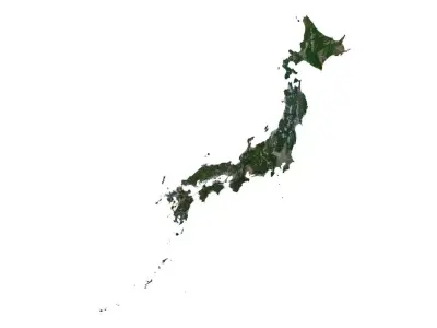 Japan Terrain 3D Map 3D model