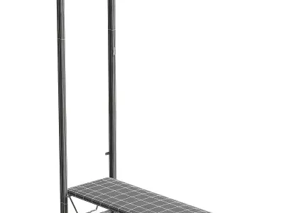 Ironing board mounted on the door 3D model