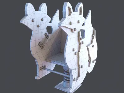 Playground Spring Fox 3D model