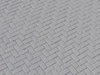 Contemporary Herringbone Concrete Pavers  Texture