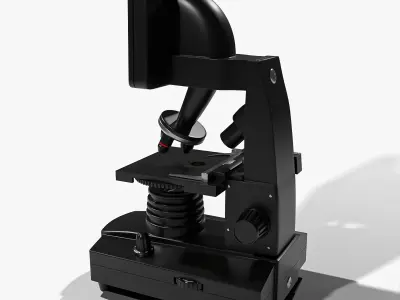 Science Lab Student Microscope Low-poly 3D model