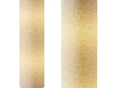 Ash and linen floor lamp Bruisse 3D model