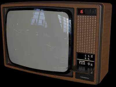 Grundig SuperColor 8642 Vintage TV 3D model