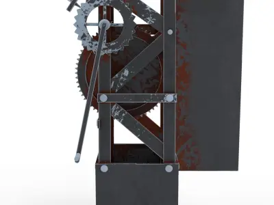 Railway Semaphore Weathered 3D model