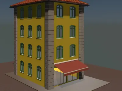 Retro and vintage building 3D Model Pack