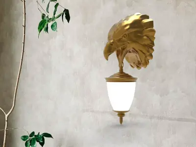 Eagle Head Wall Lamp 3D print model buy