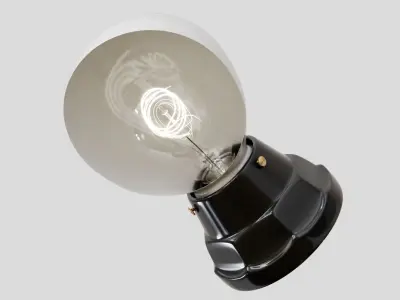 Norfolk Sconce with Dome Turtle Shade  3D model