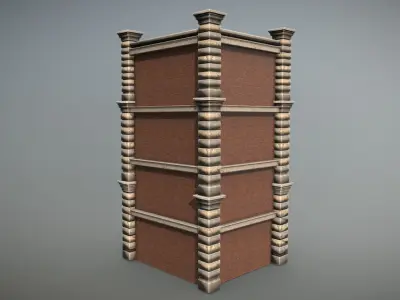 Gothic Building Low-poly 3D model