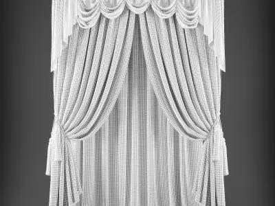 Curtain Low-poly 3D model