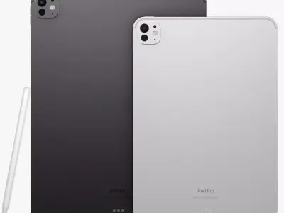 Apple iPad Pro M4 11 and 13-inch No logos 3D model