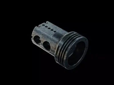 Muzzle brake industrial part  3D model