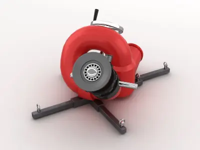 Stationary Fire Hose Spray Nozzle 3D model