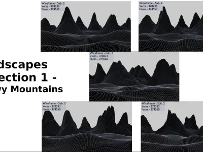 Landscapes 1 - Snowy Mountains 1 - Collection 3D model