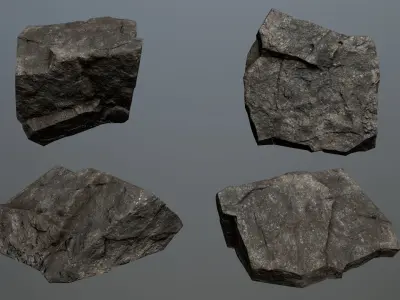 Rock Set 12 Low-poly 3D model