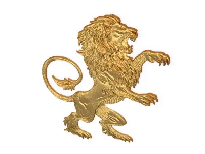 Heraldry Lion 03 3D print model