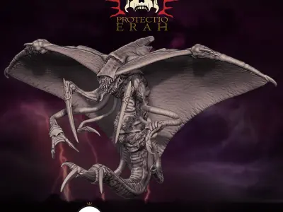 Xenoteras Parasyte Wyrm and Flying Swarms 3D print model