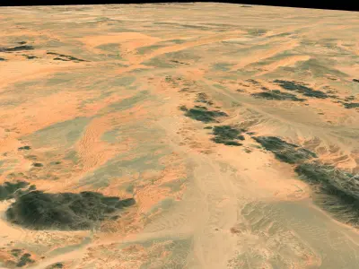 Mecca and the Red Sea coast of Saudi Arabia - tile n20 e43 3D model