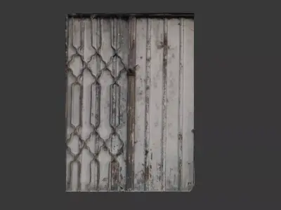 Old Metal window Scan Low-poly 3D model