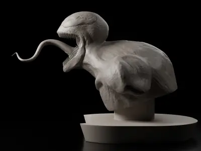 Carnage bust of creature with mouth 3D print model