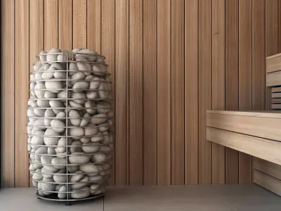 Sauna and Accessories 3D model