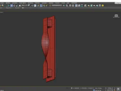 Twist Indoor Outdoor LED Sconce Low-poly 3D model