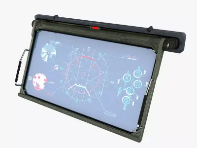 Sci-fi Monitor Low-poly 3D model purchase