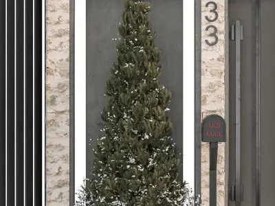 modern door 15 3D model