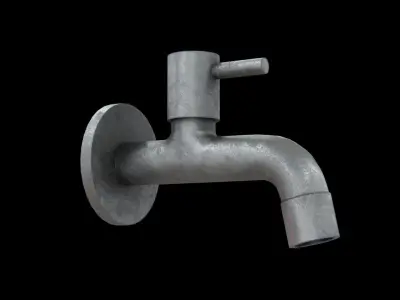 Disk Tap old Low-poly 3D model