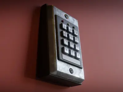 Keypad Lock Low-poly 3D model