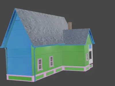 Sweet Home Low-poly 3D model