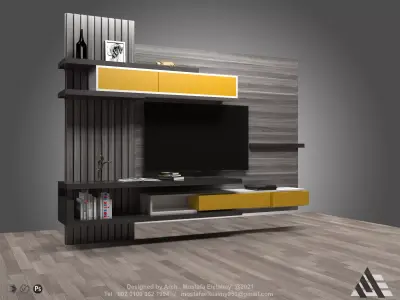 Tv stand Vo1 Collection - Furniture Free low-poly 3D model