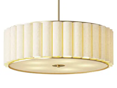 Pleated Drum Shaded Chandelier 3D model