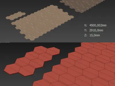 Alveo v345 Modular Floor By Foglie D Oro 3D model