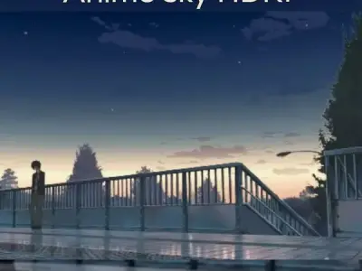 anime sunset sky hdri  your name Anime inspired  3D model