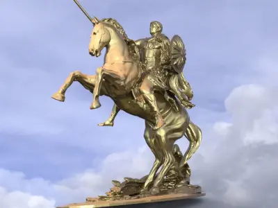 Roman Emperor sculpture 3D model