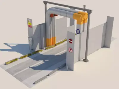 Truck Scanner for Ports 3D model