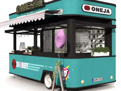 Food Stall Kiosk 3D model