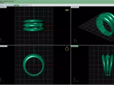 Luxury gold ring 3D print model