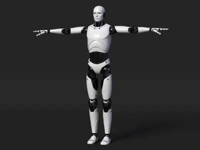  Male Cyborg Rigged for Cinema 4D 