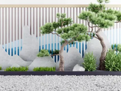 courtyard style landscape garden New Texture