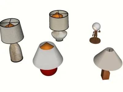 Nordic 5-Lamp Set 3D model