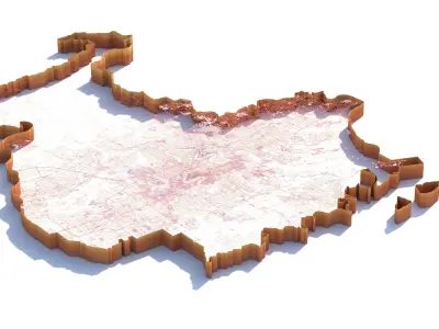 Brisbane City in Australia 3D model