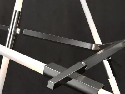 Chandelier Agnes 10 lights 4 colors 3D model