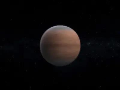 Gas Giant Alien Planet 01 Low-poly 3D model