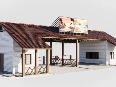 Welcome Gate Low-poly 3D model