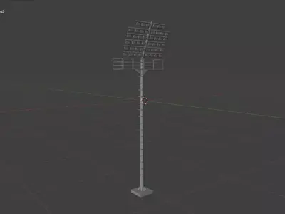  Low poly Stadium Lights 3D model