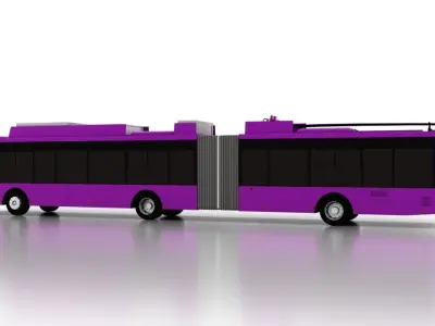 Trolleybus Bogdan T90117 Low Low-poly 3D model