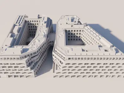 Modern Office Building 3D model shop